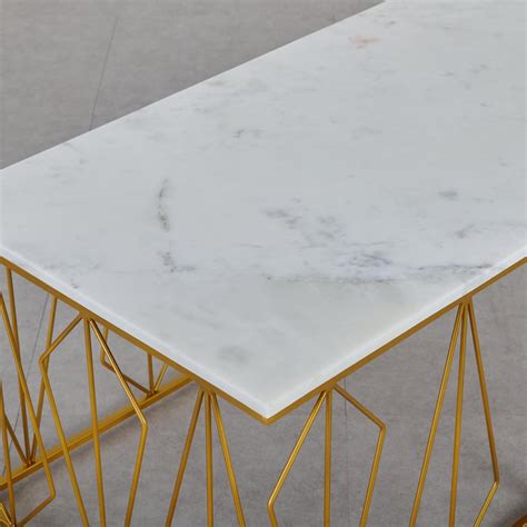 Buy Helios Parker Marble Top Coffee Table - Gold from Helios by Home ...