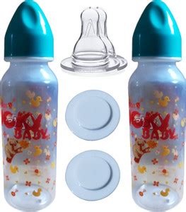 PGD Classic Baby Feeding Bottle Flowers Design Transparent with 250ml ...