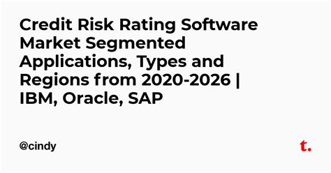 Credit Risk Rating Software Market Segmented Applications, Types and ...