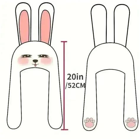 Bunny Plush Ear Moving Hat with Lights