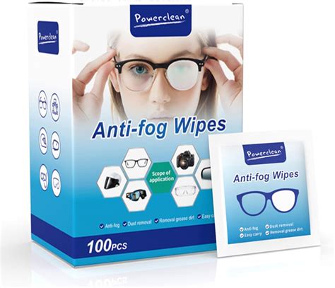DRUCILA 100Pcs Anti Fog Wipes for Glasses, Individually Wrapped Lens ...