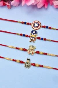 Meira Jewellery Kids Batman,Thor, Ironman, Spiderman Combo Set of 4 ...