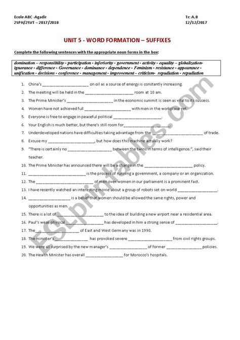 Word Form Exercise 的图像结果