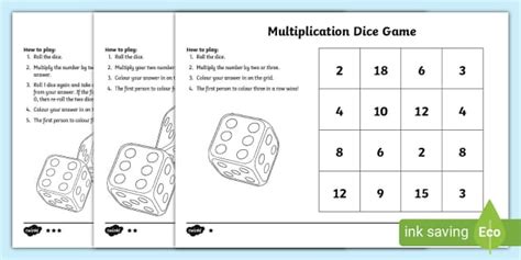 Image result for Math Multiplication Games with Dice