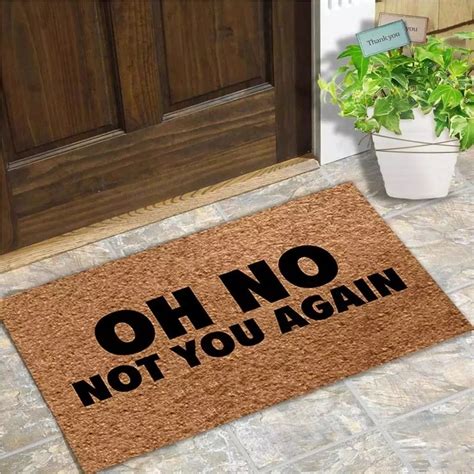 Entrance Floor Mat Funny Door Mat Oh No Not You Again Doormat Outdoor ...