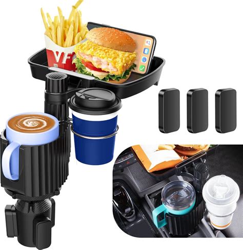 Amazon.com: XYAJUANG 4-in-1 Car Cup Holder Expander Tray,Detachable Car ...