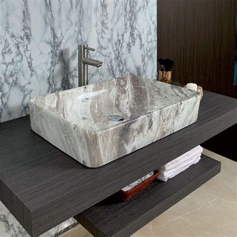 Toyo 441 White Marble Glossy Wash Basin — Saini World