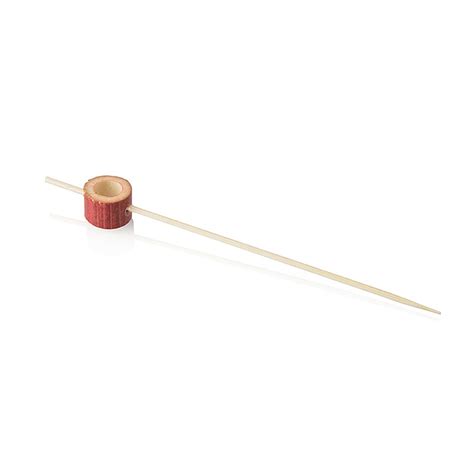 Spiedini in legno, con disco in legno rosso forato, 12 cm, 100 pezzi ...