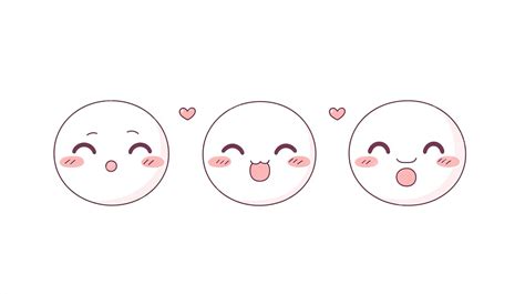 Cute Kawaii Emoji Set Adorable Chibi Emoticons | Premium AI-generated image