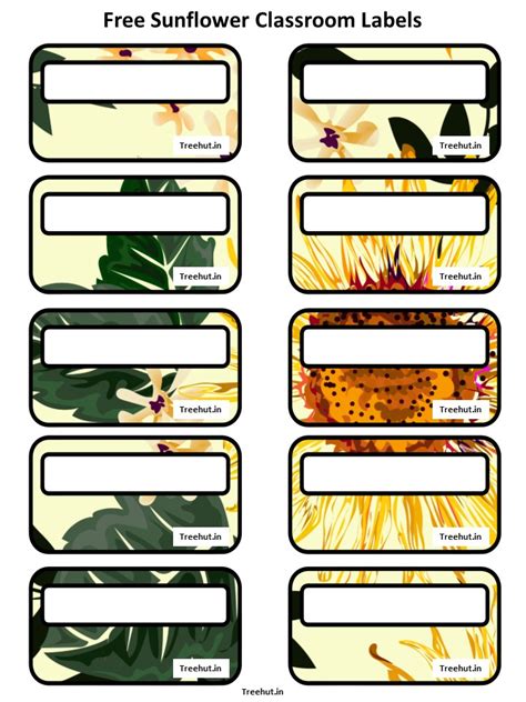 Free Sunflower Bulletin Board Decorations and Craft Printables #448