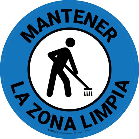Mantener la Zona Limpia - Floor Sign