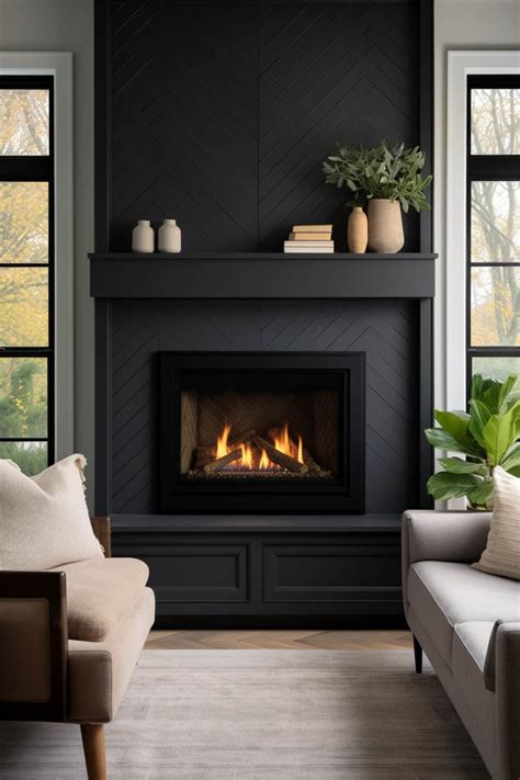 40+ Elegant Black Shiplap Fireplace Ideas for a Chic Home | Home ...