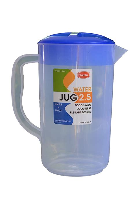 Buy WATER JUG 2.5 LTRS . TRANSPARENT BODY, COLOURED LID Online at Low ...