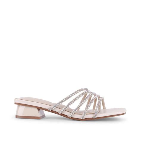 Buy Gabbana Rhinestone Embellished Off White Flats | Lino Perros