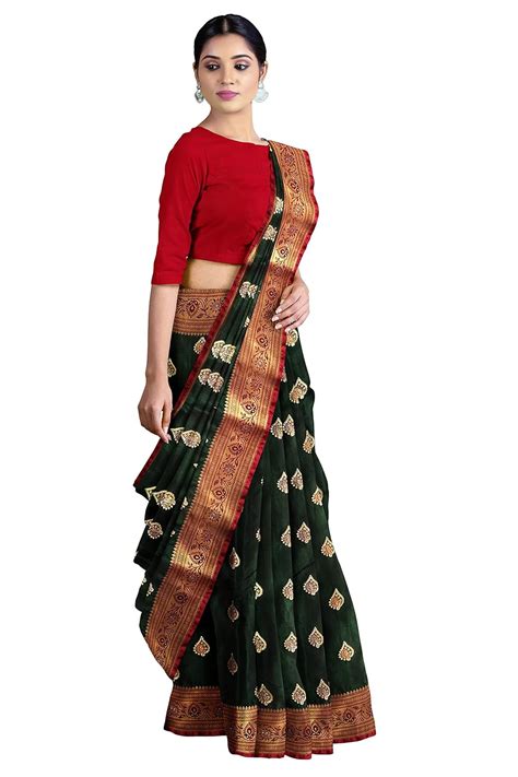 Buy Shravanya Banarasi Saree with Embroidery and Stone Work - Jacquard ...
