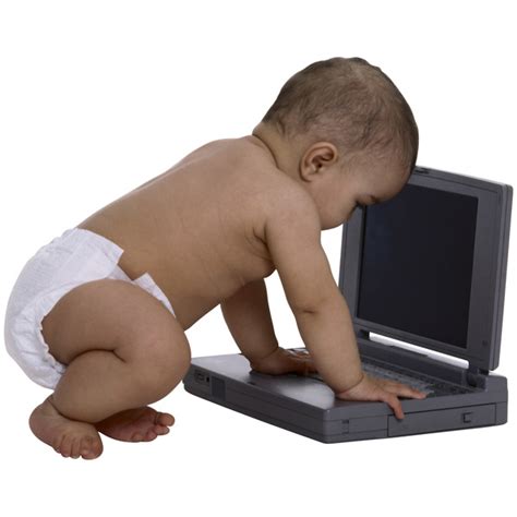 Image result for Serious Baby Play Computer Image
