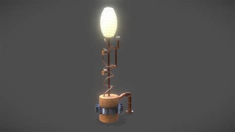 Steampunk floor lamp - 3D model by Vincent GRES (@vincentgres) [5094f49 ...