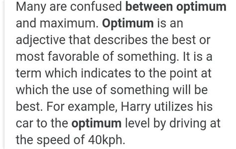 Difference between Maximum and optimum - Brainly.in