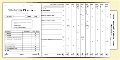 Wiskunde: Graad 7 Kwartaal 2 Eksamen