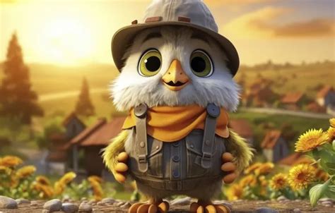 Wallpaper bird, view, cartoon, three, animated, dimensional for mobile ...