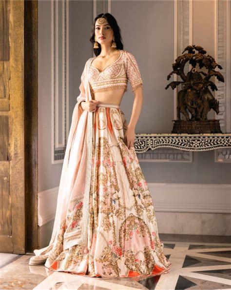 Shop for multicoloured printed lehenga set online