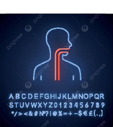 Healthy Throat Neon Light Sign Illustration Constructor Healthy System ...