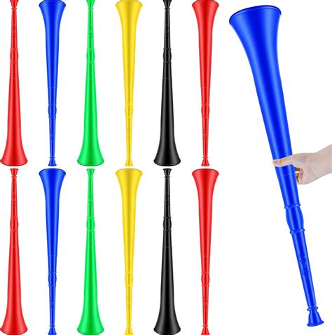 Amazon.com: 12 Pcs Vuvuzela Noise Makers Stadium Horn Collapsible ...