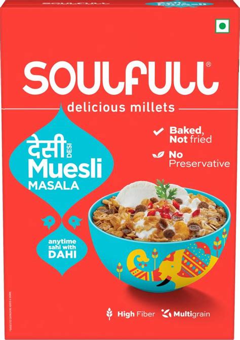 SOULFULL Baked Desi Muesli, Masala- High in Fiber Box Price in India ...