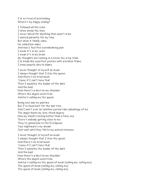 Reactions of Queen of Mean Song 的图像结果