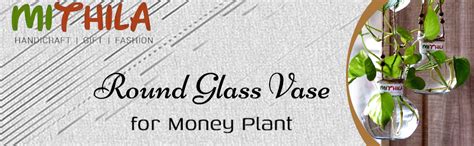 Buy MITHILA HANDICRAFTS Decorative Round Glass Vases (Set of 2) with ...