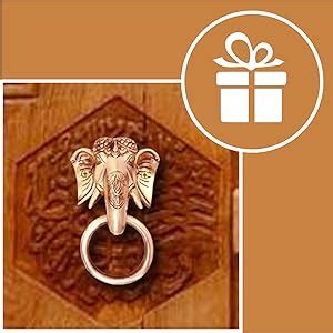 Two Moustaches Tuskar Ganesha Brass Door Knocker, Door Knockers for ...