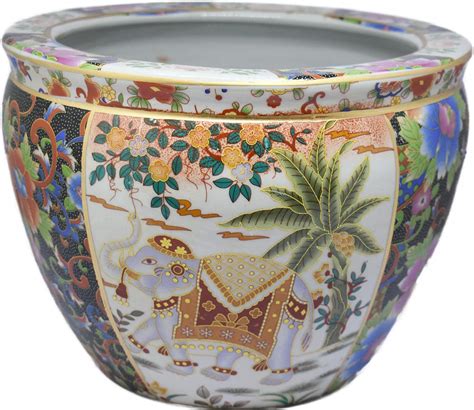 Amazon.com: Classic Japanese Chinese Asian Ceramic Planter - 14" Plum ...