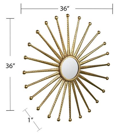 Boston Loft Furnishings Bertgan 36-Inches W x Round Gold Framed Wall ...