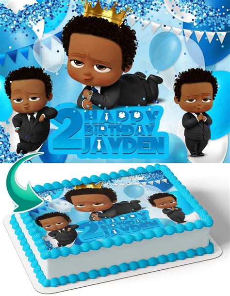 Buy African American Baby AFB Edible Cake Image Topper Personalized ...