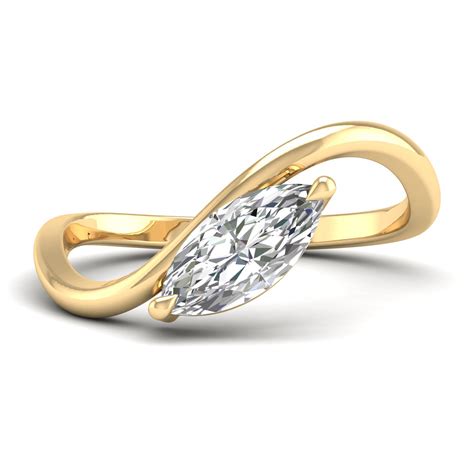 Gold & Marquise Diamond Pinky Ring I Jewellery by ETIKA Jewels
