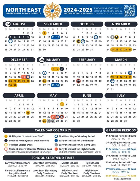 North East ISD Calendar 2024 - School District Calendar