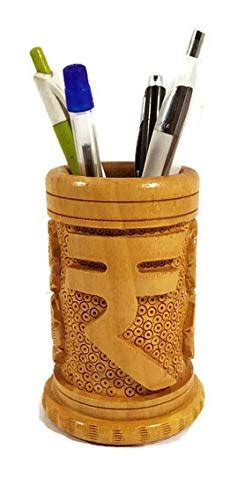 kachawa genics Wooden Pen Stand For Office Desk Item Office Decor Item ...