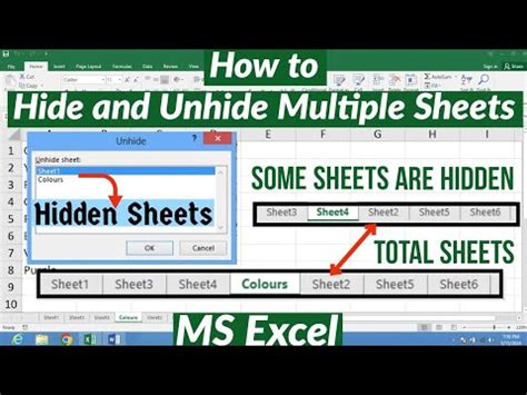 How to Hide And Unhide Worksheets in MS Excel | How to Hide and Unhide ...