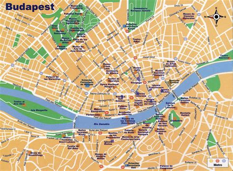 Printable Tourist Map Budapest