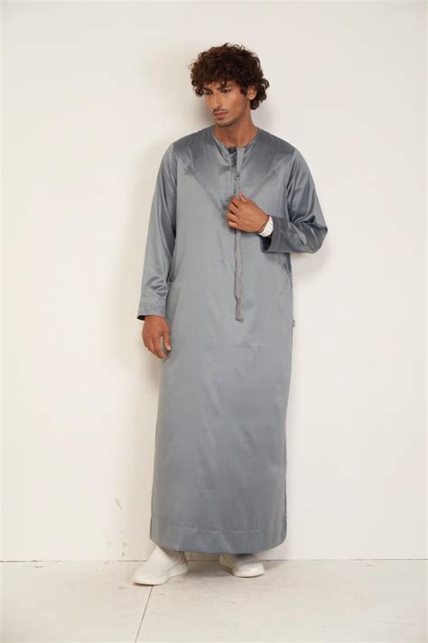 Emirati Thobe - Steel Grey | Hijazi