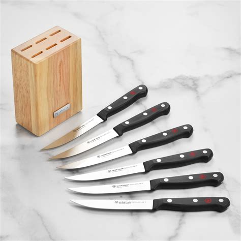 Wusthof Gourmet 6 Piece Steak Knife Set with Block – Cutlery and More