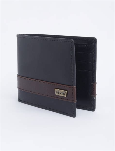 Men's Black Colorblock Bi-Fold Wallet – Levis India Store