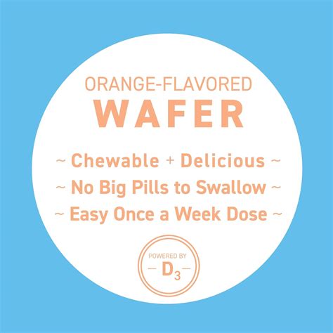 Everidis Health Sciences Replesta Vitamin D3 Chewable Wafers, 50,000 IU ...