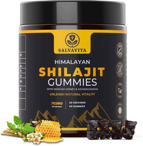 Amazon.com: SALVAVITA Shilajit Gummies | Organic Himalayan Shilajit with Ashwagandha ...