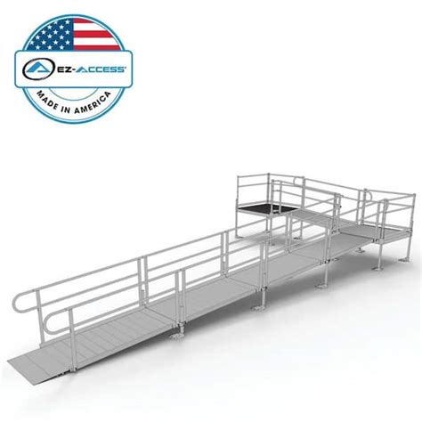 EZ-ACCESS 30 ft. L-Shaped Aluminum Wheelchair Ramp Kit with India | Ubuy