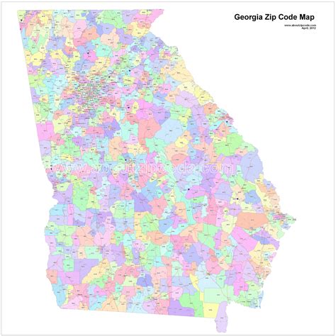 Image result for Georgia Zip Code Map