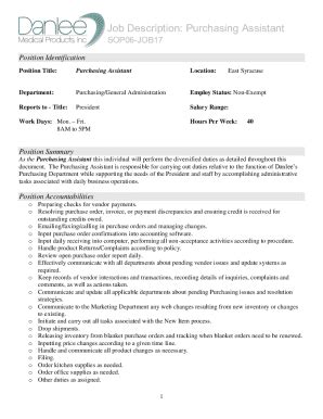 Image result for Purchasing Assistant Job Description