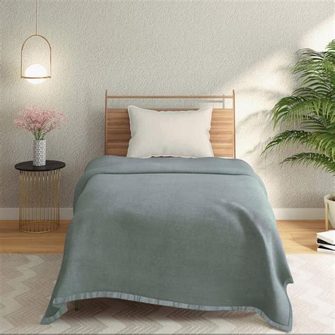 Buy PORTICO Serenity Grey Printed Cotton Single Blanket from Portico at ...