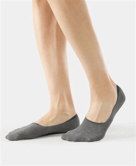 Buy Compact Cotton Elastane Stretch No Show Socks With StayFresh ...