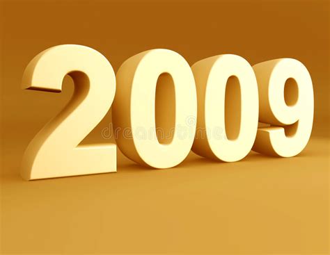 Year 2009 3d rendered stock illustration. Illustration of pass - 6971394